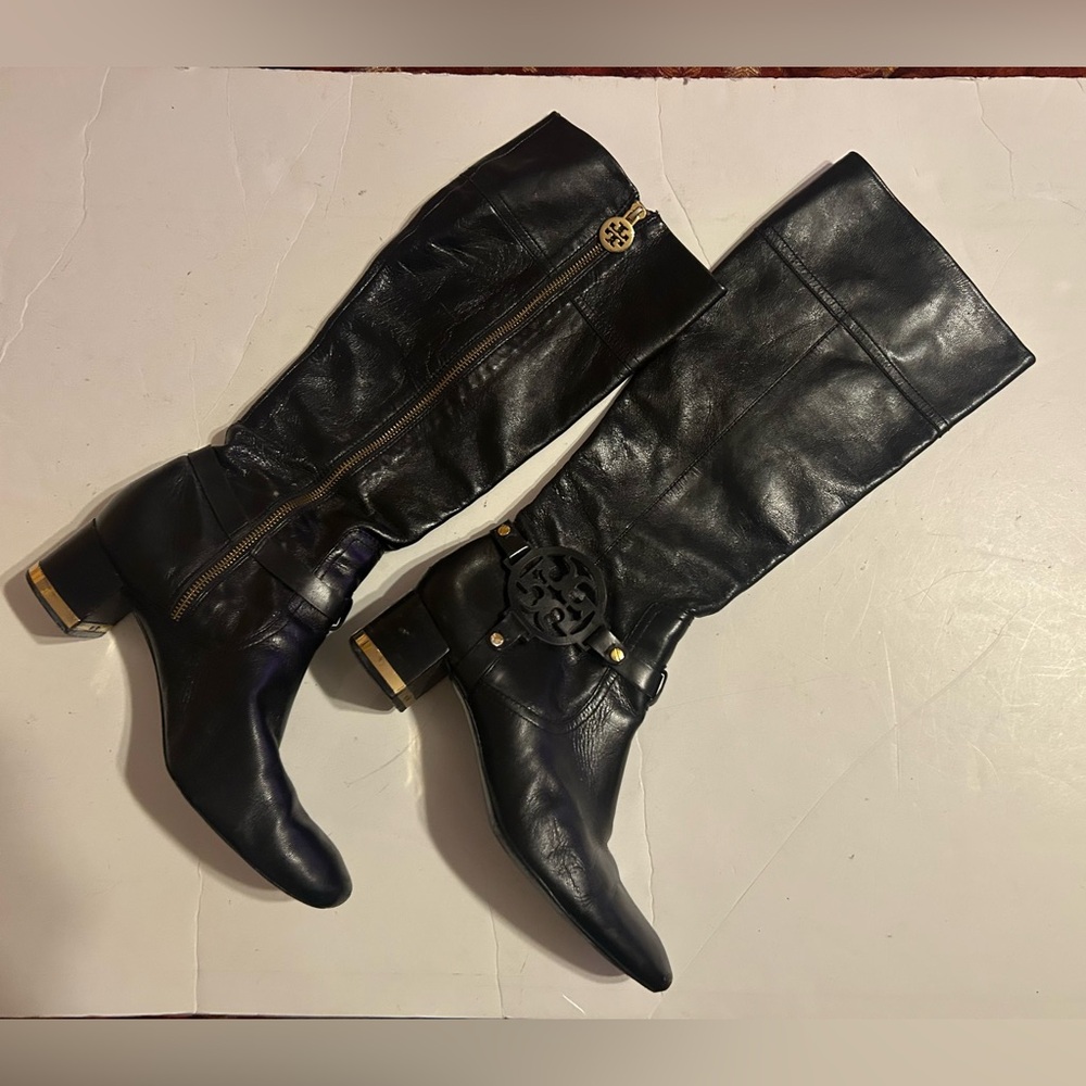 Tory Burch Black Over the Knee Boots